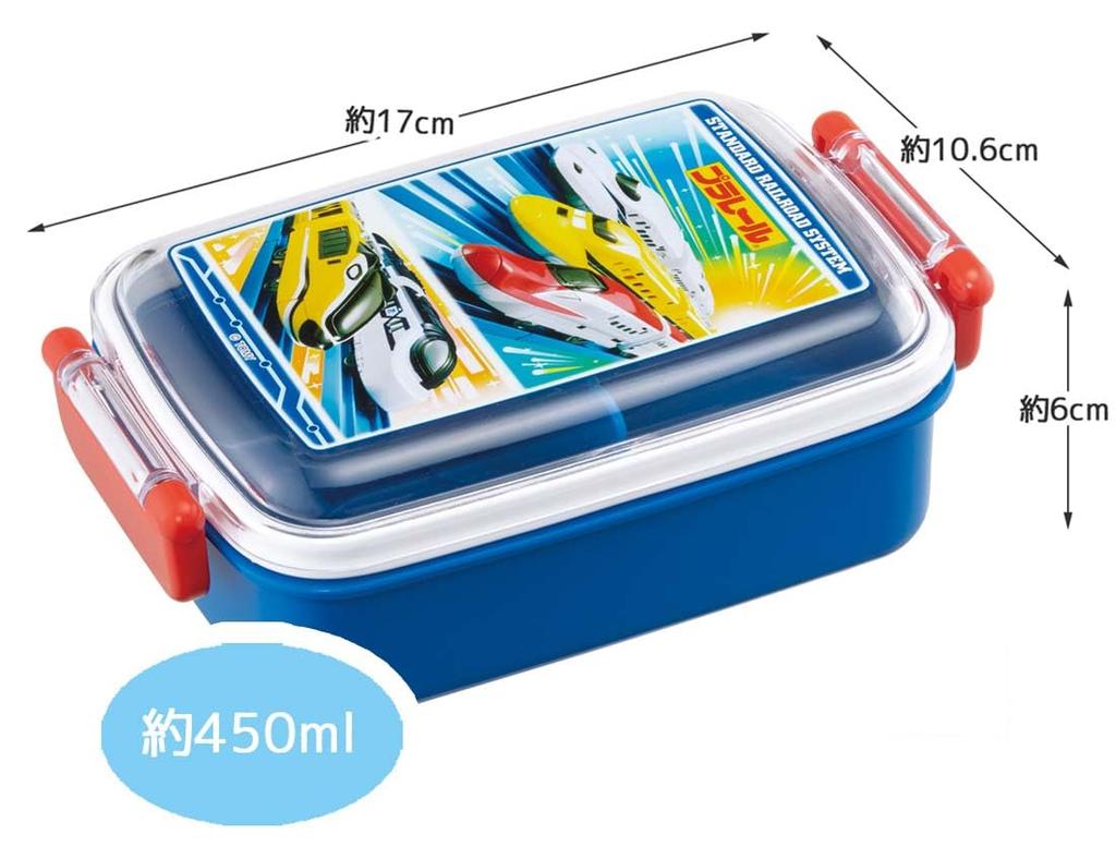 Skater Lunch Single Domed Plarail Made in Japan Kids' Box, Tier, 450ml, Design, 24, Antibacterial, (RBF3ANAG-A)