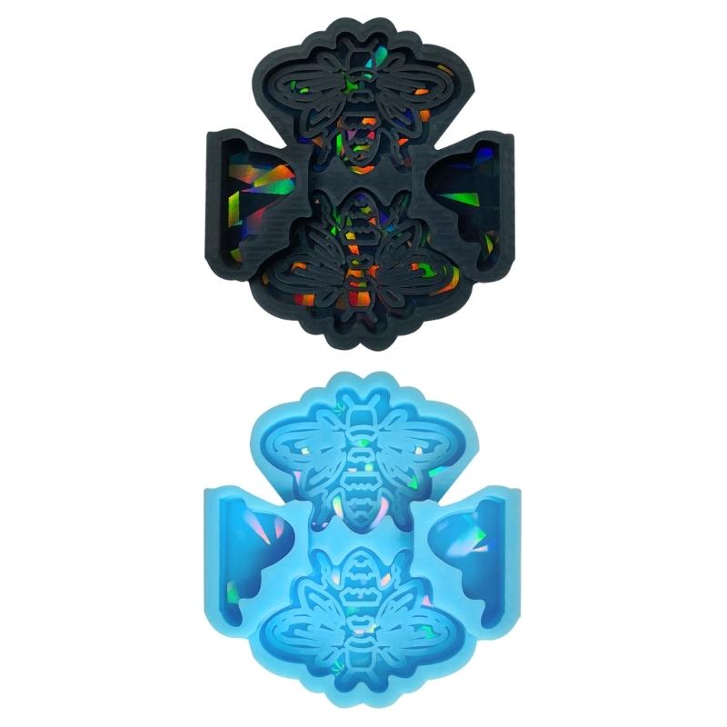 Epoxy Jewelry Mold Holographic Straw Topper Mold for Resin Casting Silicone Keychain Mold Phone Stand Mold for DIY Craft