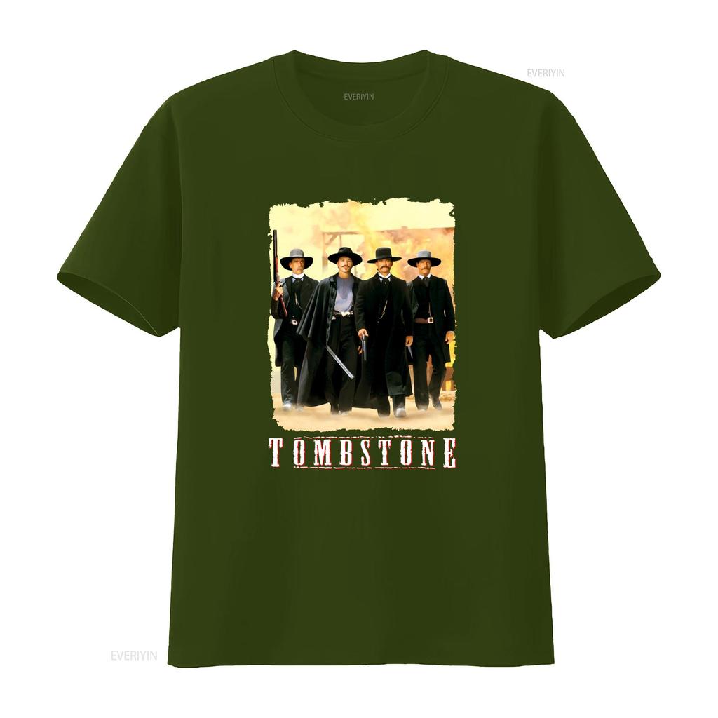 Tombstone Movie Huckleberry Mens Black T Shirt Classic Western Outlaw Design for Sizes S 3XL Vintage Washed Comfortable