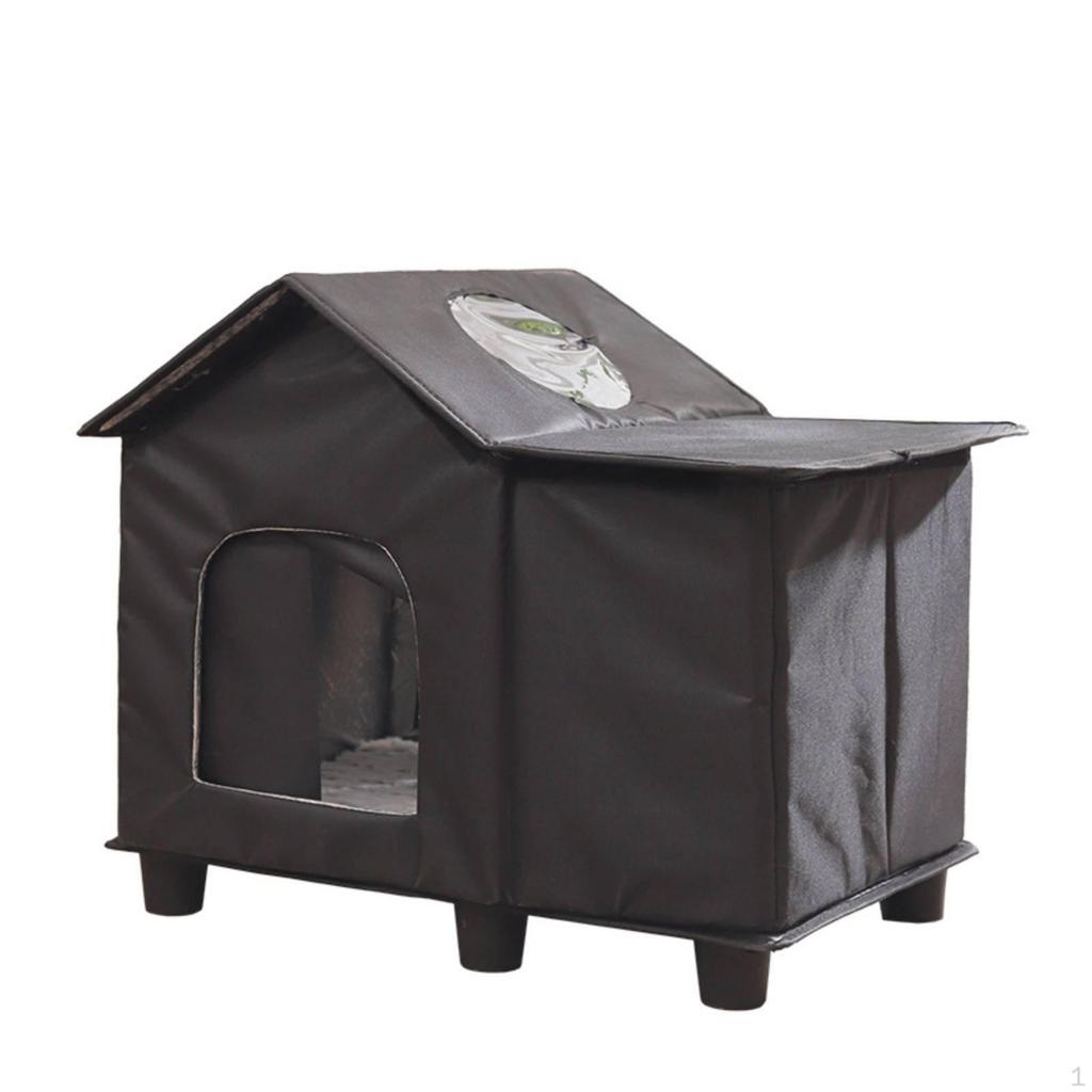 Outdoor Cat House Waterproof Weatherproof Season Pet Supply for Backyard, Garden, Patio