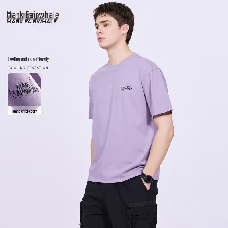 

MARK FAIRWHALE Men s Sorona Embroidered Loose Fit Round Neck T-Shirt 185/2XL