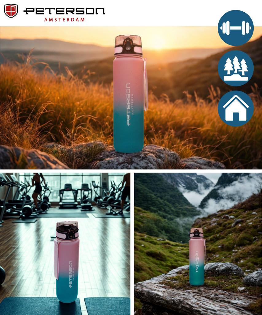 Water bottle 1L PTN HY-003-1L-9546 Pink-Blue