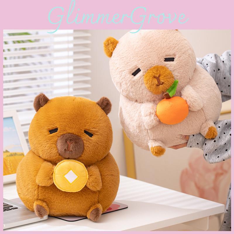 Persimmon Gold Coin Duck Capybara Plush Toy Animal Stuffed Decorations Doll