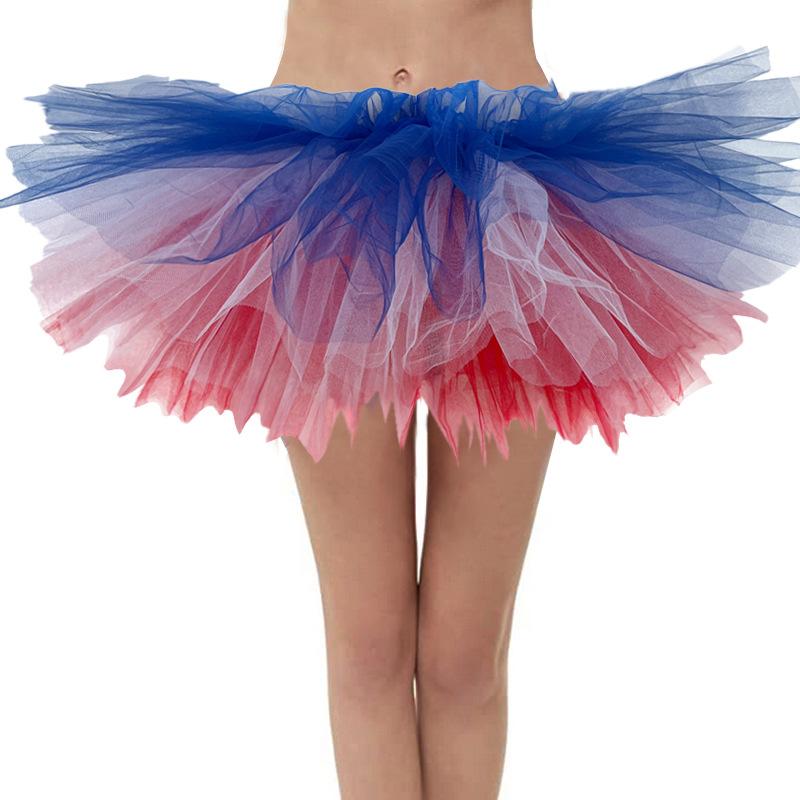 Tutu Running Skirt Mini Skirt 6-Layer Tulle Tulle Skirt Sexy Ballet Skirt Tiered Skirt Petticoat Fluffy Layered Tulle Tutu Skirt