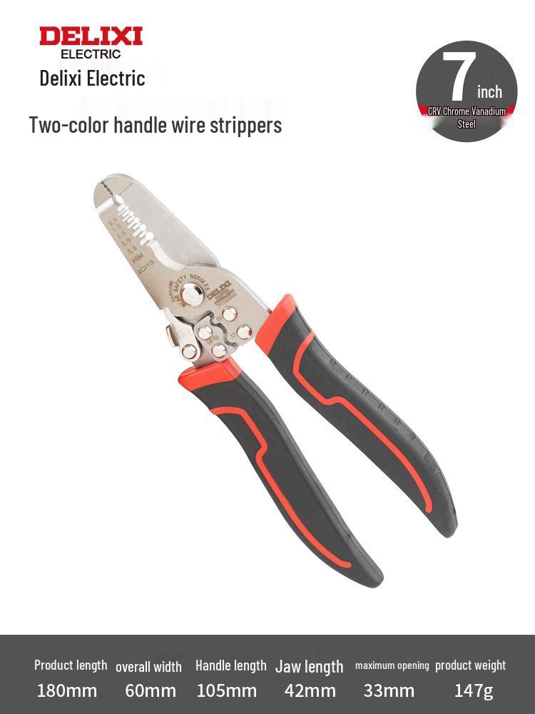 Delixi Multifunctional Electrician Wire Strippers and Crimping Pliers