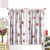 Boho Strawberries Curtains Cute Pink Bohemia Fruit Rod Pocket Blackout Window Treatment for Kitchen Living Room Girls Woman Room