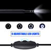 3-in-1 Endoscope Camera Otoscope Ear Nose Mouth Inspection Borescope Camera with 6LEDs Adjustable