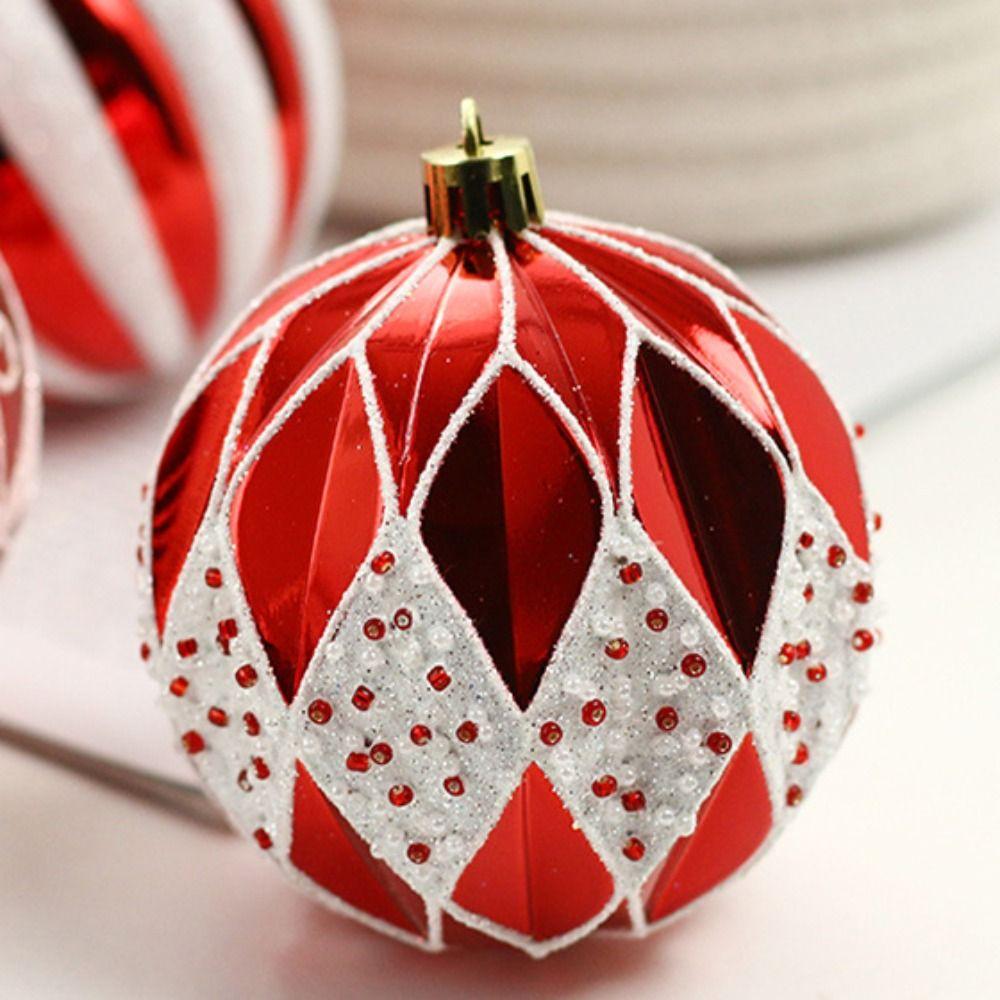 16pcs 8cm Painted Christmas Ball Glitter Christmas Tree Ornament Christma Tree Hanging Ball Colorful Xmas Hanging Pendant