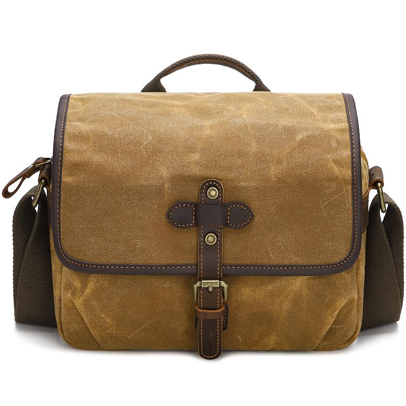 Canvas Shoulder Camera Bag DSLR Digital Bag Photography Bag Going Out Casual Lens Bag Wear-resistant Messenger Bag