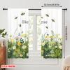 2 Stück 2D-Flachdruck Fensterbehandlung Vorhänge Bienenwiese Blumen Bienen Polyester Ohne Strom 0 für Alle Anlässe