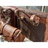 Goat Leather Motorcycle Complete Combo 3 Saddlebag Luggage 3 Bags For Sportster