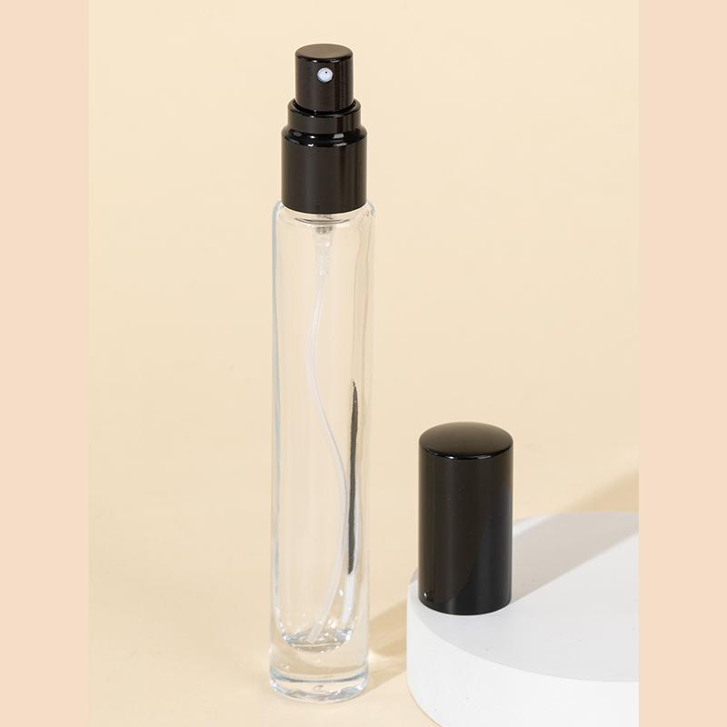 6 Stück/Set luxuriöser 10 ml Glas-Parfümspray - nachfüllbare transparente Sprühflasche - ideal für Reisen und Duftliebhaber