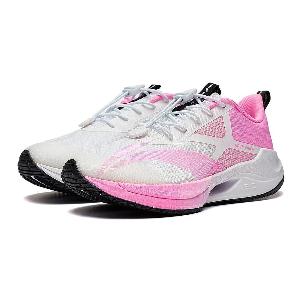 Li Ning Young 20 Ultra Light Comfortable Shock Absorption Low Top Kids Running Shoes Kids running shoes White Pink YKFT030-4
