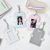 Angel Polka Dot Leather Card Holder with Stargazer Wings - 3-Inch PU Card Holder Bag Pendant.
