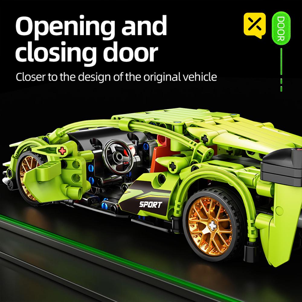 1:18 McLaren Pullback Car 425PCS Early Learning Development Benefits Intelligence Assembled Toys For Children's Christmas Gift