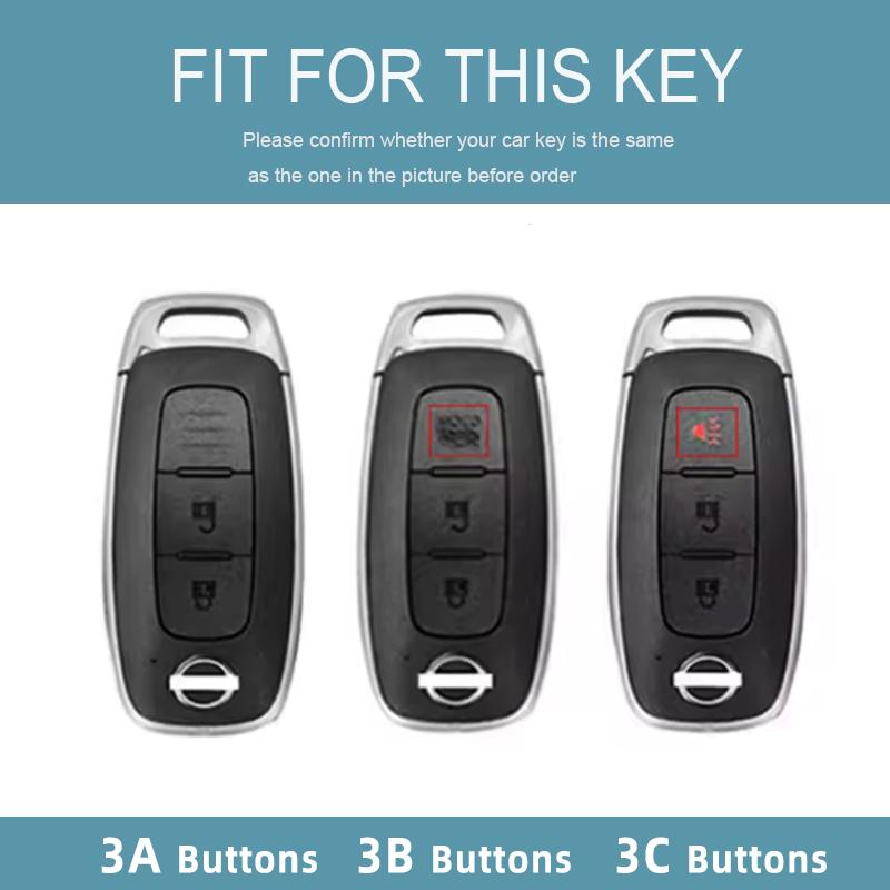 Gold Edge Soft TPU Auto Keyless Remote Key Case Holder Cover for Nissan Juke Teana Altima Ariya X-trail T33 Kicks Qashqai J12