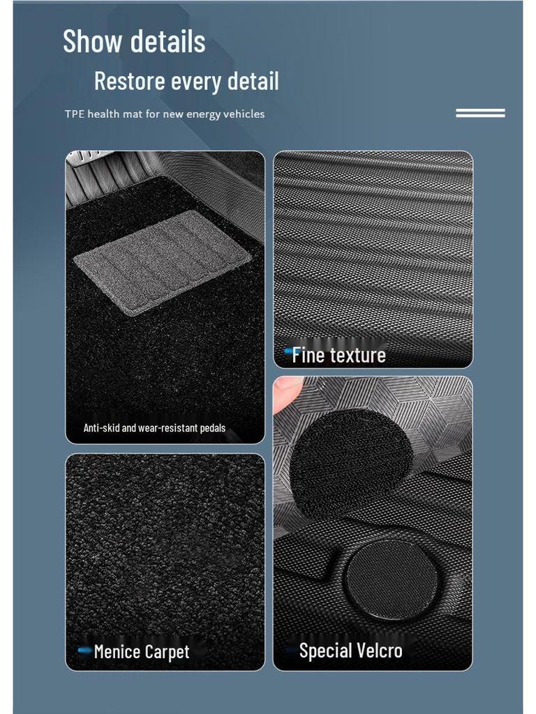 2022 Tesla Model X TPE Car Mats: Full Environmental Protection for Trunk and Backrest