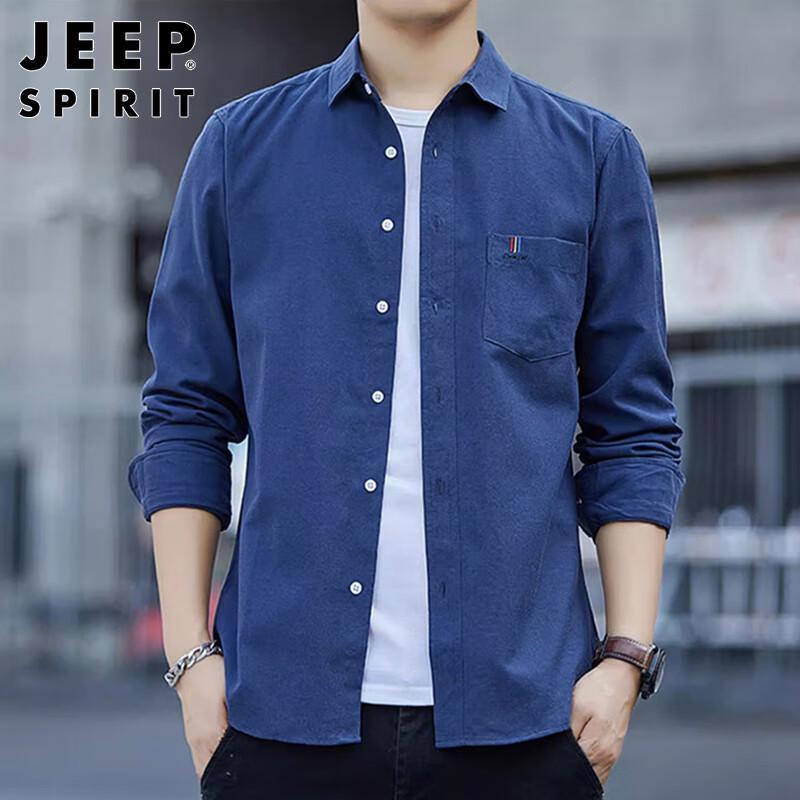 JEEP SPIRIT Men's Long Sleeve Casual Shirt Jacket