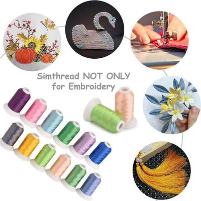 40PCS Polyester Embroidery Machine Thread Kit 280M (550Y) Each Spool for Embroidery and Sewing Machines