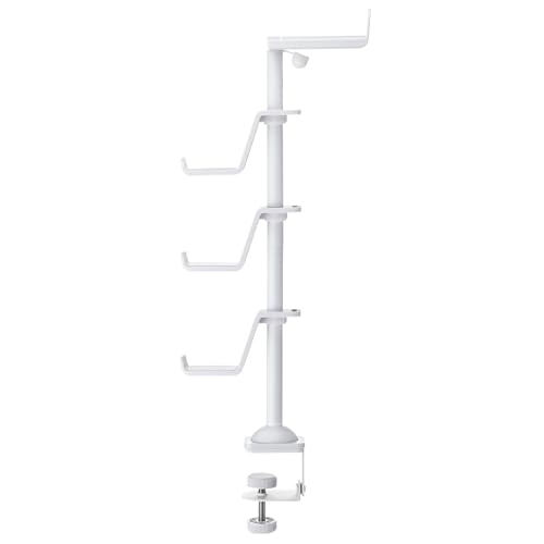 SANWA SUPPLY Game Controller Stand with Clamp (With Headphone Holder/White) JY-STN2W