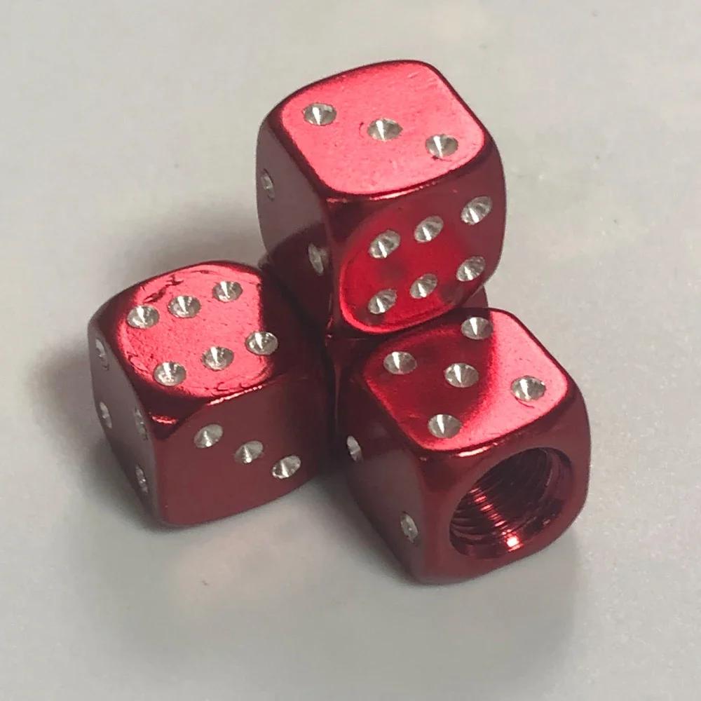 Dice Style Tire Valve Stem Caps Car Nipple Caps Stems Covers Tyre Air Valve Dustproof Wheel Cap For Cars Motorcycles Bicycle