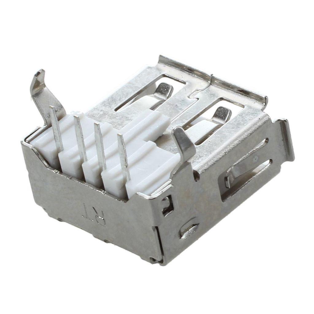20 Pcs USB 2.0 Female Type A 4Pin DIP Right Angle Jack Socket Connector