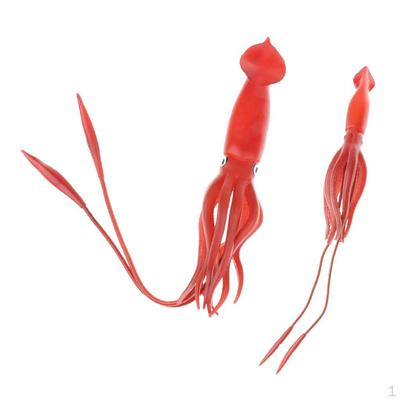 2 Stück Gefährliche Tintenfisch Modellfiguren Spielzeug Klein + Groß