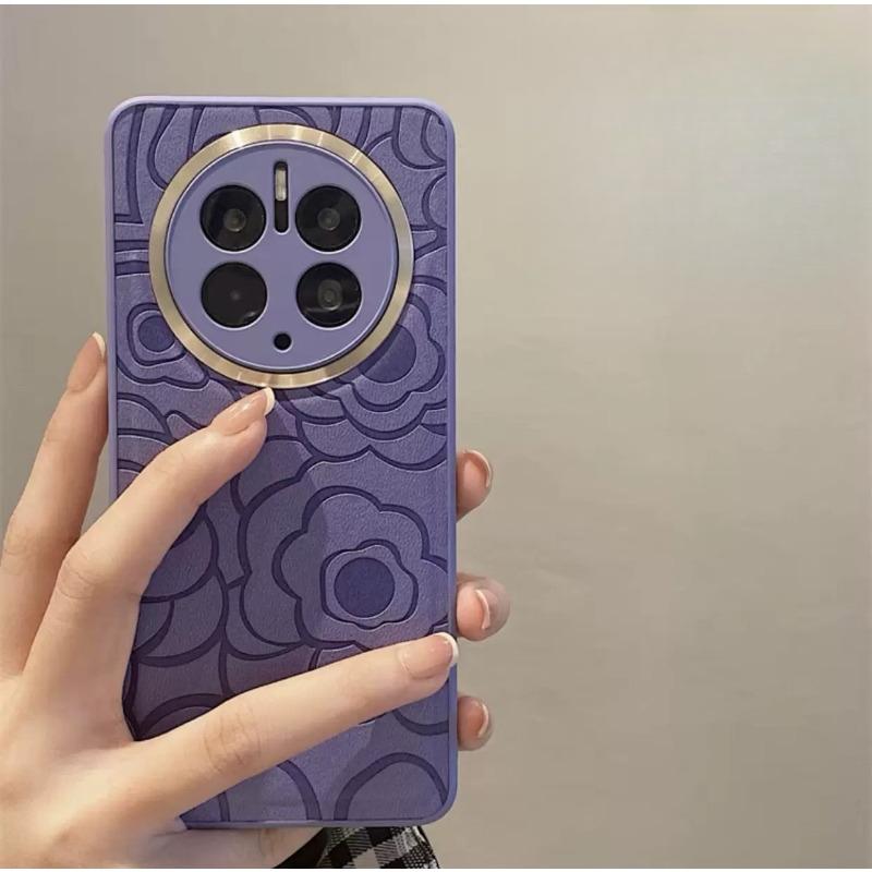 Anwendbar auf Huawei Mate70pro Kamelienleder Handyhülle, Metallspiegel, HONOR 200 Vollschutzhülle, Magic7