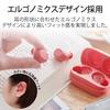 ELECOM True Wireless Bluetooth FAST MUSIC Rose Earphones, TWS10, Red, LBT-TWS10RD