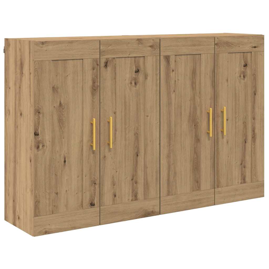 Wall Mounted Cabinet 2 pcs Artisan Oak Finish 69.5 x 34 x 90 cm