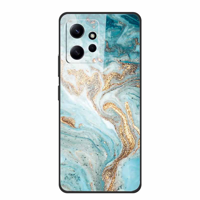 Marble For Redmi Note 12 4G Glass Case Tempered Back Cover Hard Cases For Xiaomi Redmi Note12 4G Protective Shell Colorful Capa