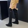 Over-knee Boots, Snow Boots, Fur Integrated Fleece Boots, Women's 2025 Autumn and Winter New Suede Thin Boots, Knight Boots