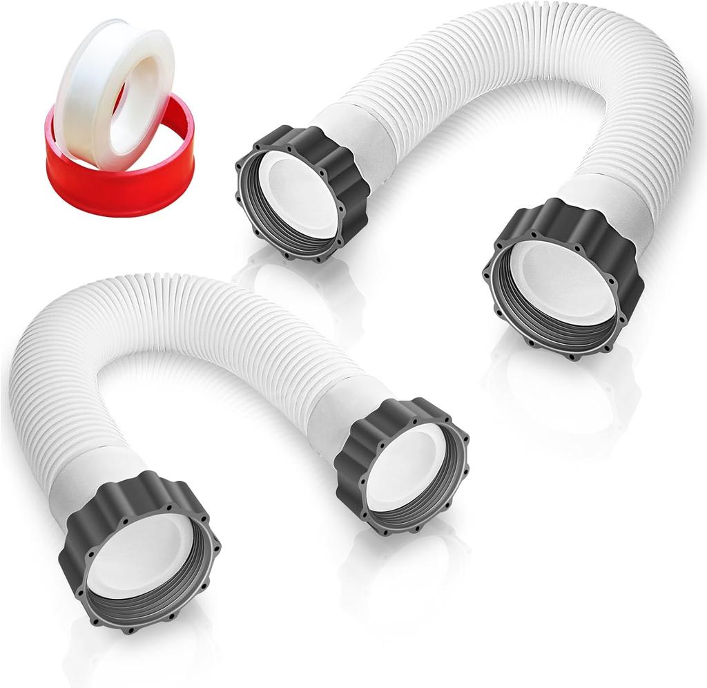 1.5'' Diameter Pool Sand Filter Pump Hose, 20inch Pool Pump Replacement Hose for Above Ground Pools,  Flexible Water Pool Hose Set