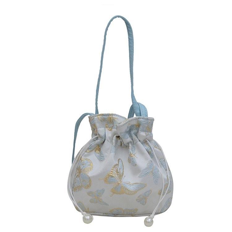 Stylish New Forest Style Hanfu Crossbody Bag With Soft Polyester Material For Daily Use