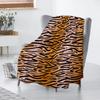 Realistic Tiger Skin Blankets Flannel Textile Decor Animal Print Skin Animal Portable Warm Throw Blankets for Bed Rug Piece King
