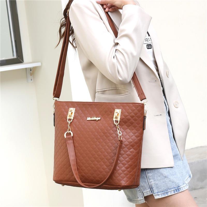 Damentasche neues Fünf-teiliges Set mit großer Kapazität, Mutter-Kind-Tasche, modische und einfache einseitige tragbare Umhängetasche