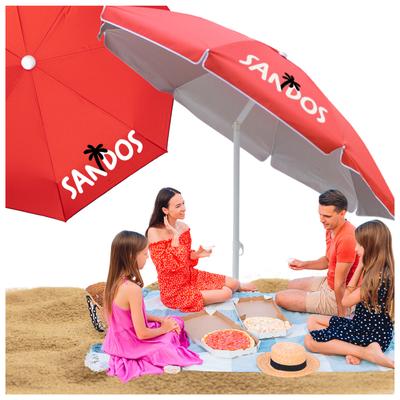 Guarda-sol de jardim e praia dobrável, duplo, UV, dobrável, capa à prova d'água
