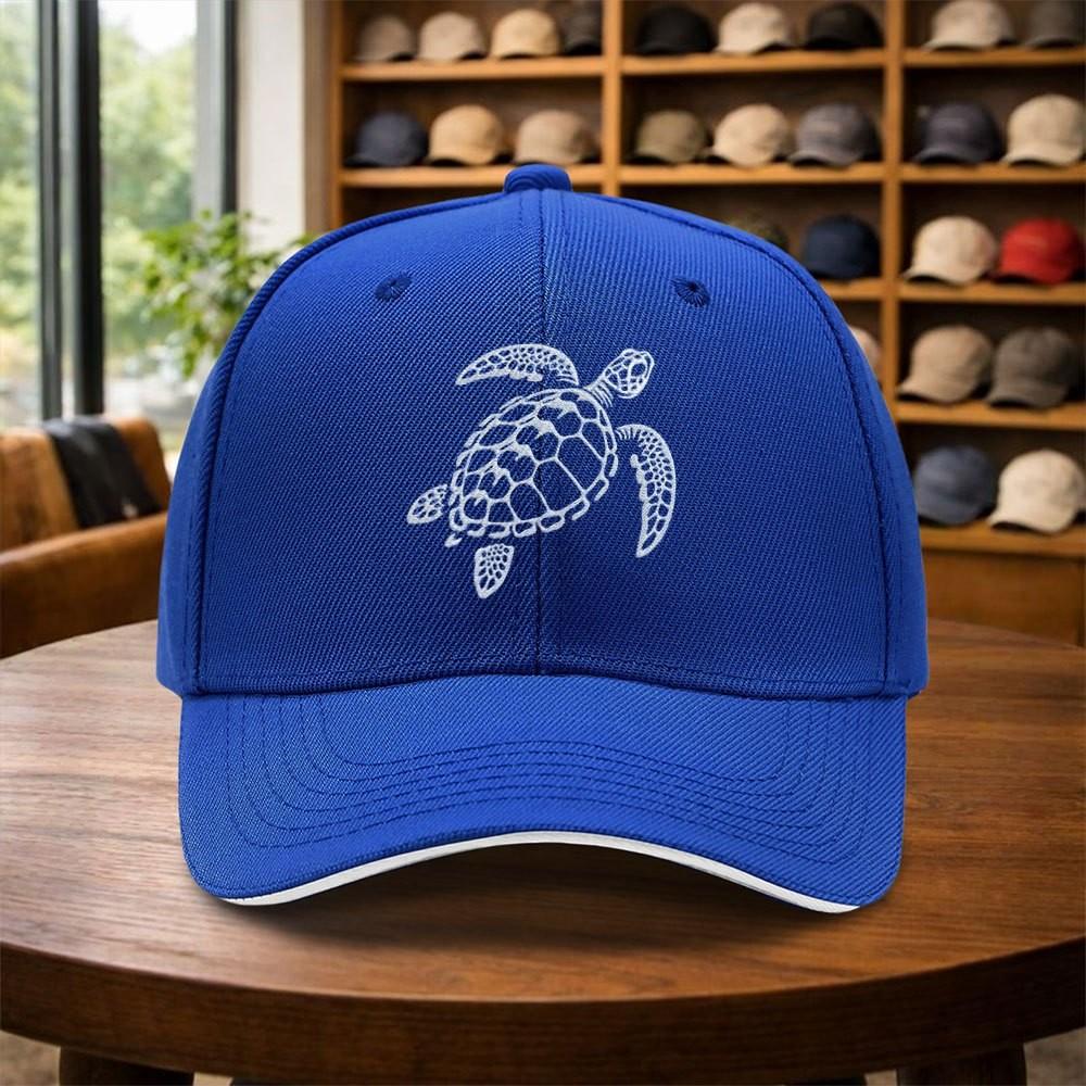 Sea Turtle Graphic Baseball Cap Adjustable Unisex Printed Outdoor Curved Brim Hat