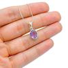 Oval Amethyst Pendant: Natural Gemstone, 925 Sterling Silver
