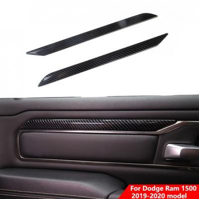 Carbon Fiber Style Inner Front Door Panel Decor Trim Cover For Dodge Ram +