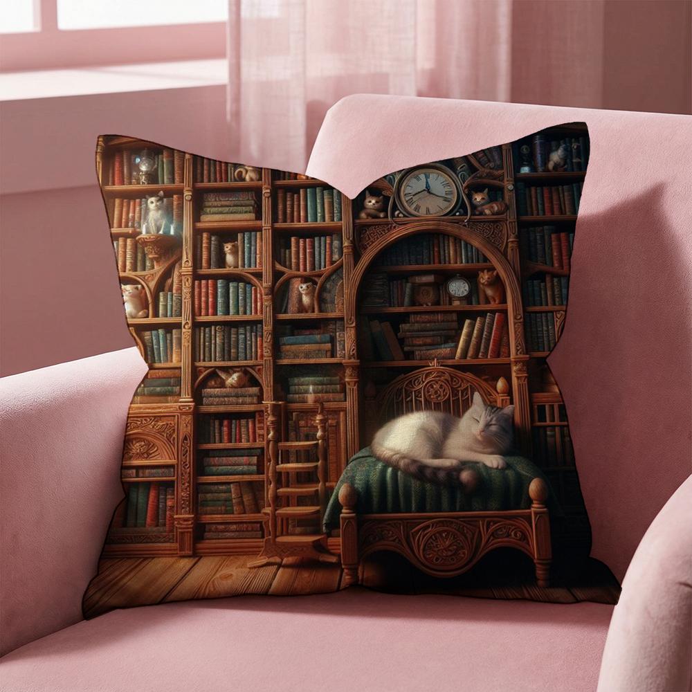 C-Cat ANIMAL Cushion Cover Multi-Scene Pillow Cover for Home & Car - Reversible, Soft & Durable for Daily Use