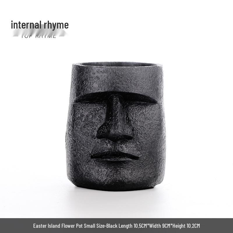 Nordic Resin Easter Island Statue Decor for Living Room TV Cabinet