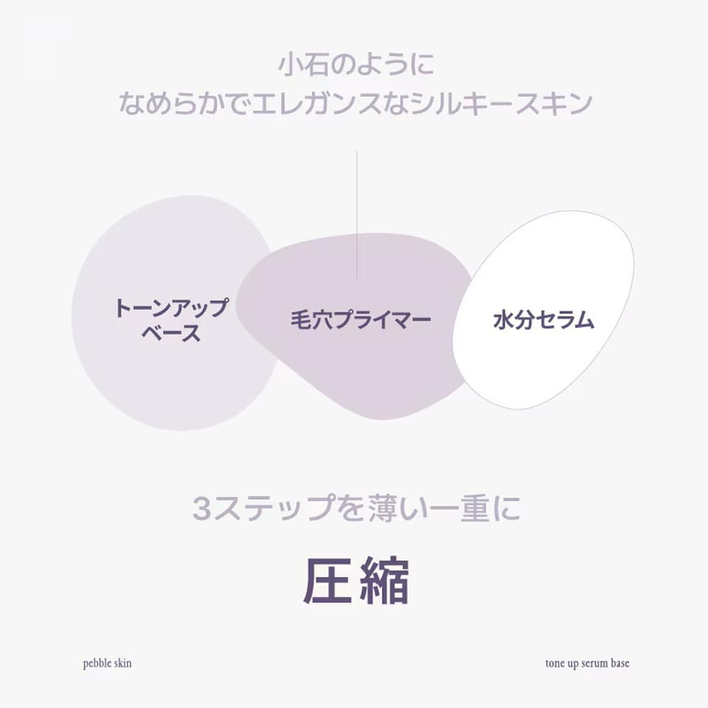 Pebble Skin Tone Up Serum Base PEBBLE SKIN TONE UP SERUM BASE 01 Foundation Foundation Makeup Base Primer Sunscreen UV Care UV Cut Ultraviolet Face