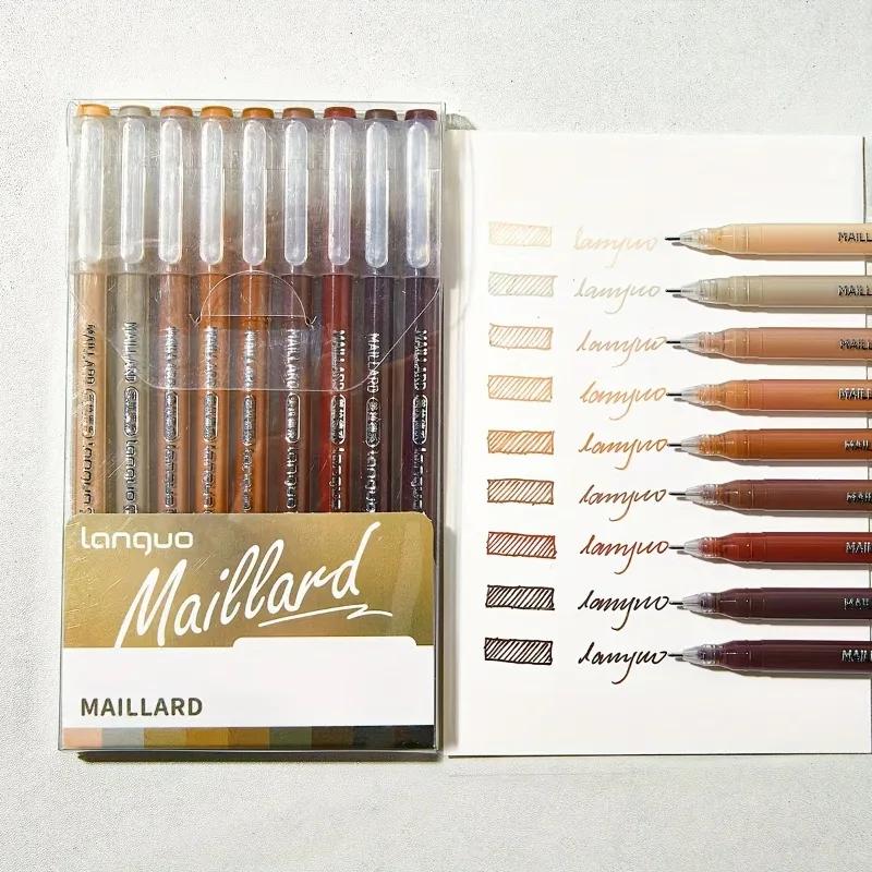 9-teiliges fluoreszierendes Textmarker-Set, verschiedene Farben, perfekt zum Schreiben, Zeichnen, Notieren & für Bürobedarf in der Schule