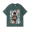 275 GSM Washed T-shirts 100% Cotton Demon Slayer V106 Zohakuten Print Unisex Heavy Cotton T Shirt