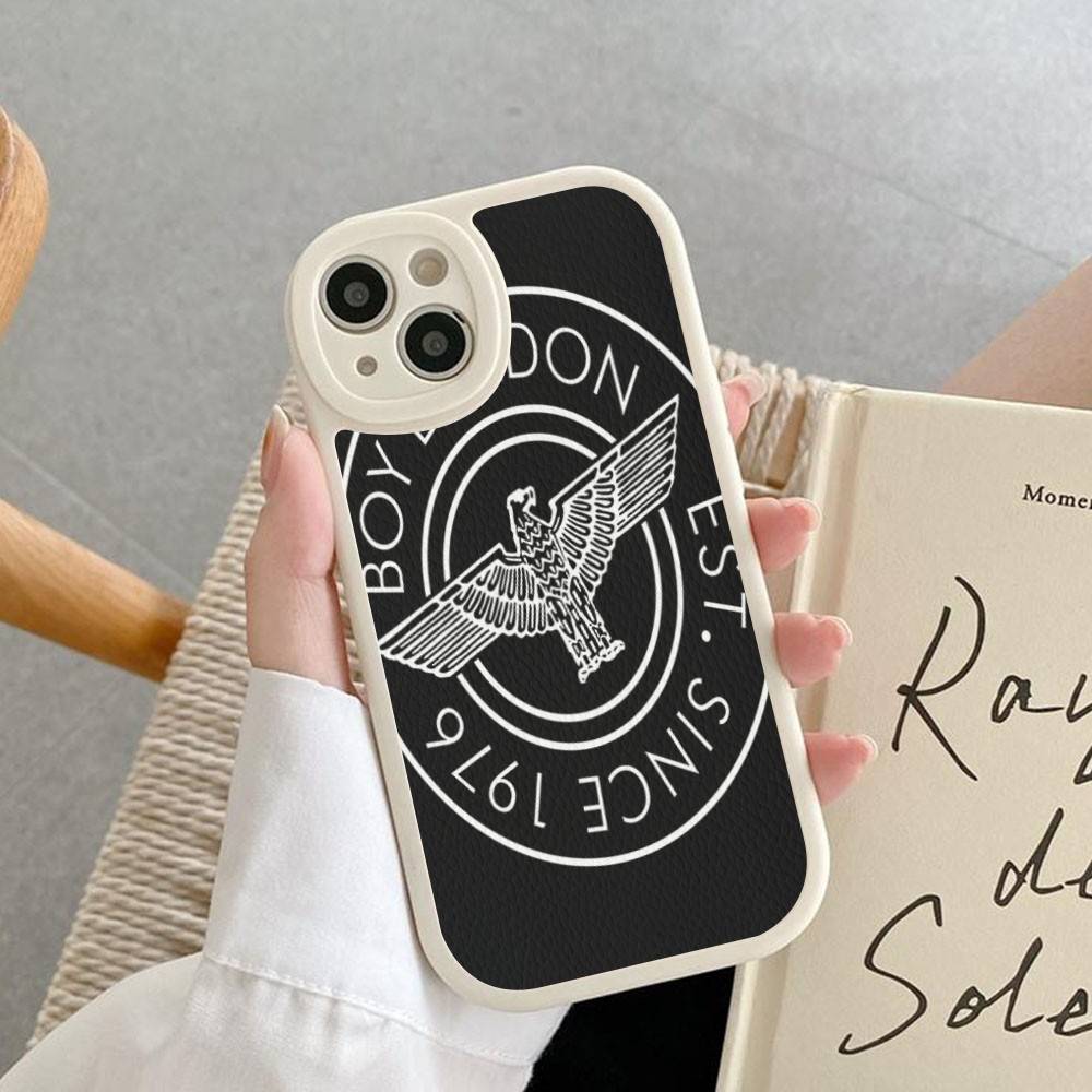 Classic B-Boy L-London Logo Phone Case For IPhone 16 15 14 13 Pro Max 11 12 Plus Leather Silicone Cover