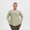 Women's Quick-Dry Long Sleeve Yoga & Running T-Shirt: Slimming, Breathable, Hip-Covering, New Style, Beautiful Back Design.