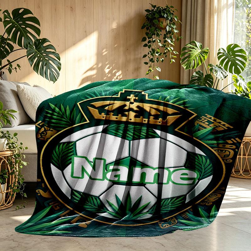 Custom Name Personalized Club Santos Laguna Print Blanket, Home Decor, Bedroom, Sofa, Camping, Couch, Gifts for Birthday Christmas