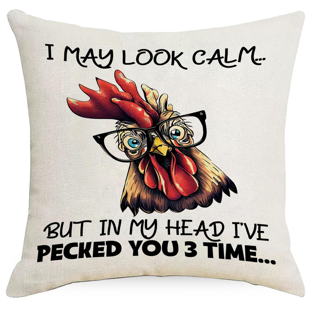 Funny Cat Animal Linen Printed Pillowcase Home Sofa Cushion Pillowcase Decoration