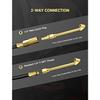 2 Way Connection Air Chuck Set - 1/4 Inch Female NPT Closed Ball Heavy Duty Dual Head and Standard Male Quick Plug Tire Air Fill Kit